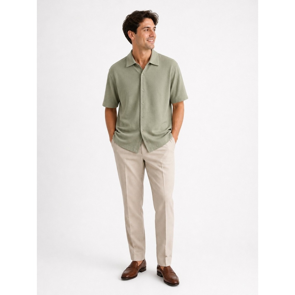 BYLT Premium Basics Short-sleeve Polo Shirt Sage Green Size XL